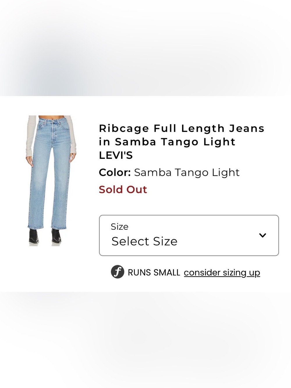 Levi's High-Rise Ribcage Jeans in Samba Tango Light Red